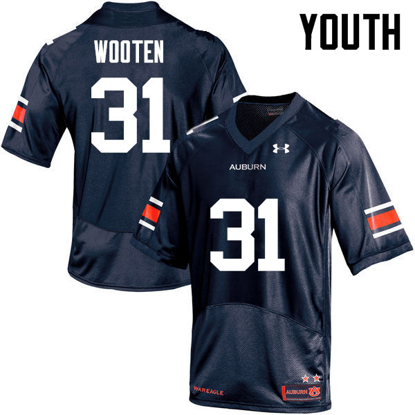 Youth Auburn Tigers #31 Chandler Wooten Navy College Stitched Football Jersey